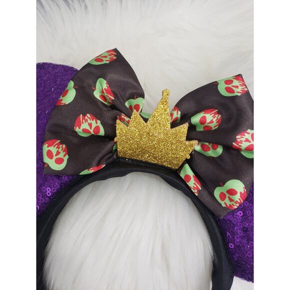 Disney Villains Sequin Headband Ears EVIL QUEEN‎ Snow White - Picture 2 of 5